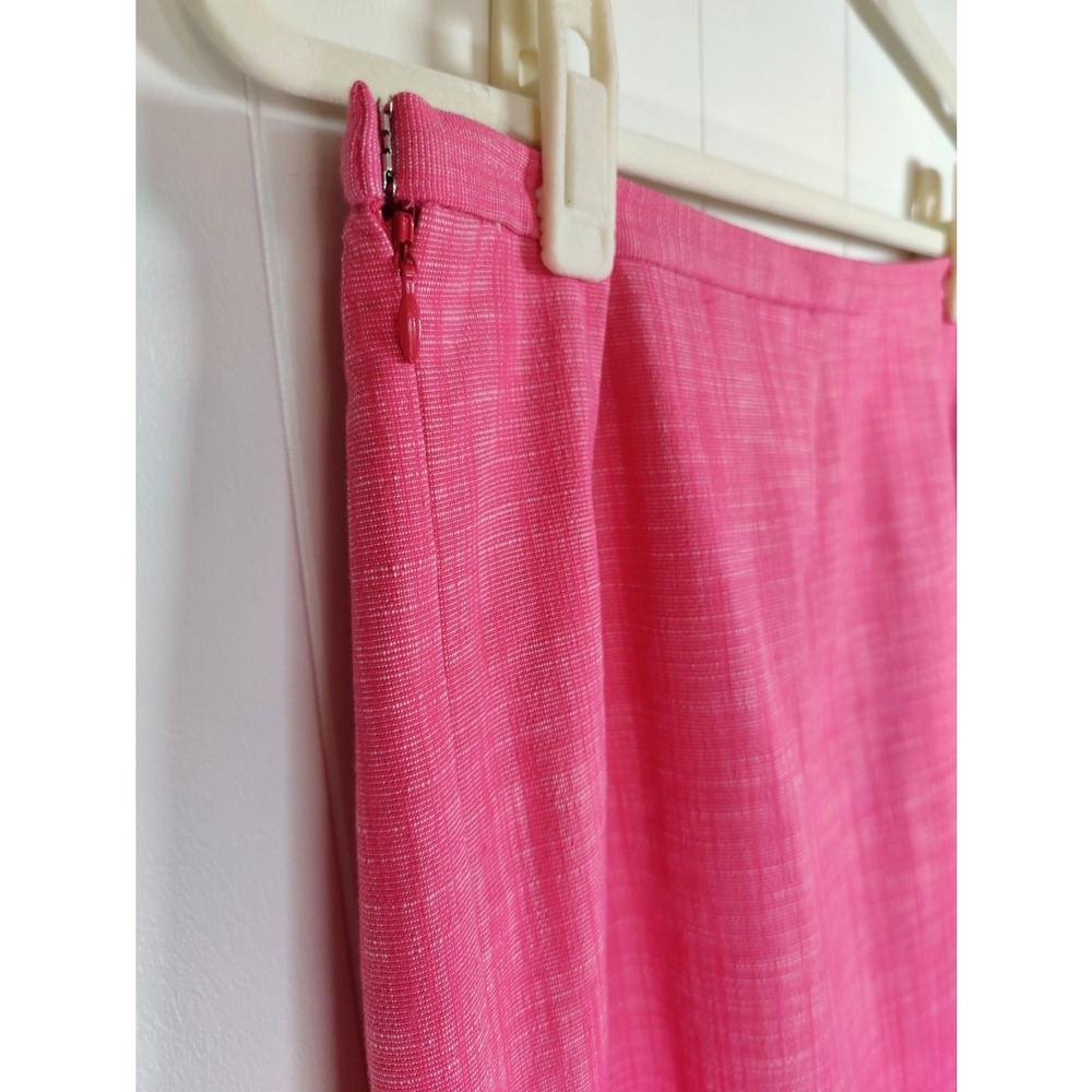 Pink Coral Mermaid Tulip Hem Midi Skirt Retro Pinup Coquette Waist 32 - Picture 3 of 6